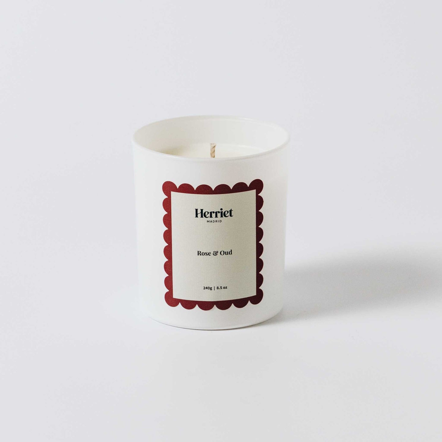 Herriet - velas aromáticas - Rose & Oud - decoración de casa - fragancias para el hogar