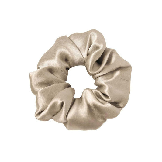 coletero de seda de morera, scrunchie de seda en color beige - herriet - accesorios para el pelo