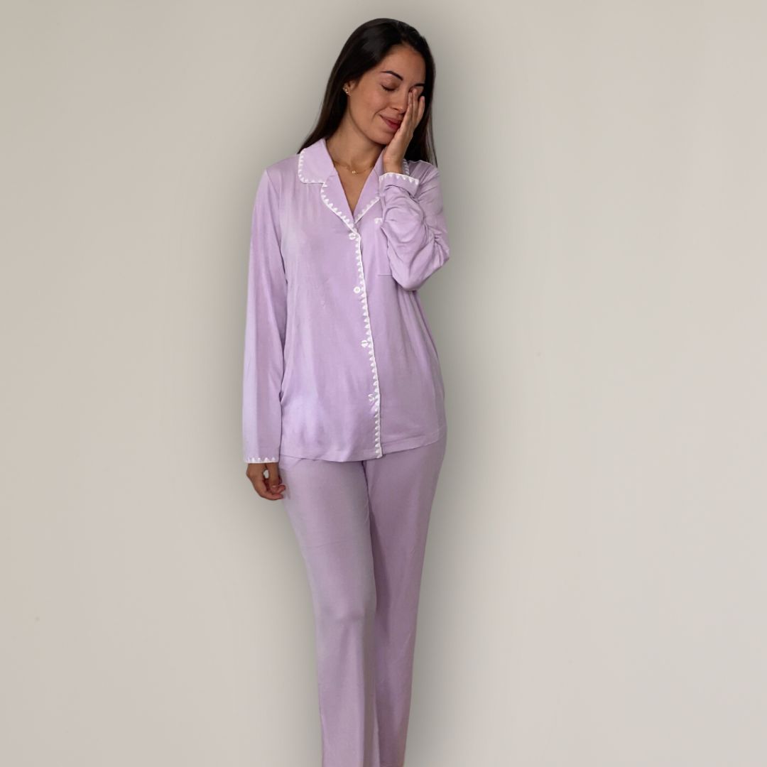 Lilac pyjama set sale