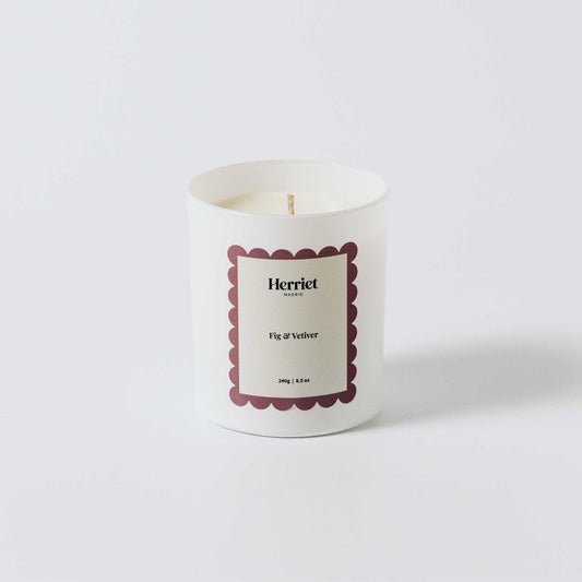 Herriet - Vela aromática - Fig & Vetiver - vela sostenible - decoración para el hogar