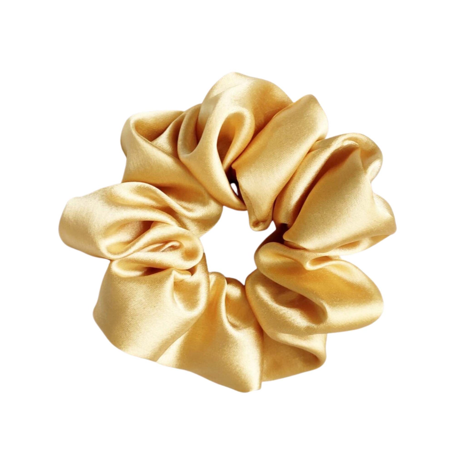 coletero amarillo de herriet - accesorios de lujo para el pelo. Scrunchie de seda hecho en españa