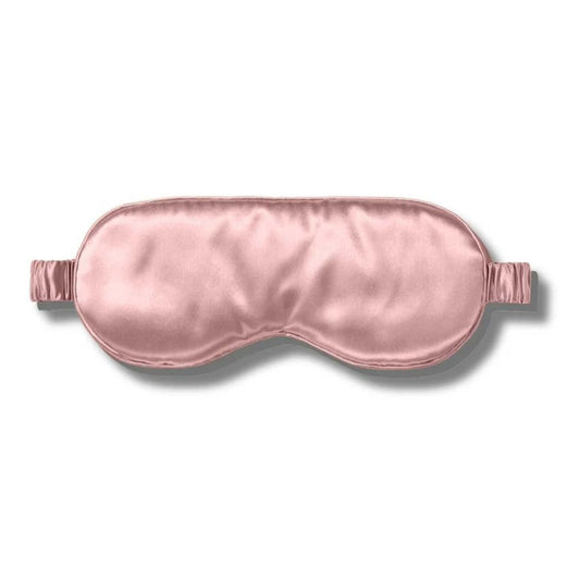 antifaz para dormir de seda en color rosa - herriet