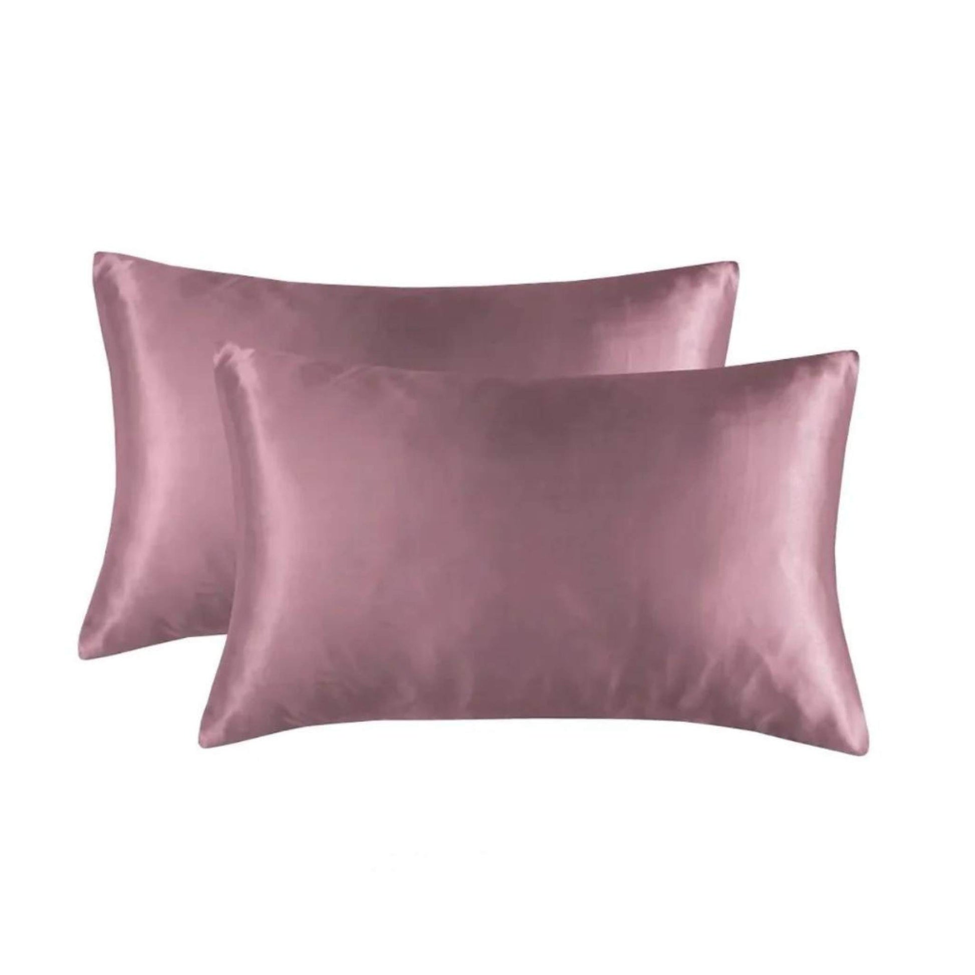 set de fundas de almohada de seda de herriet en color rosa